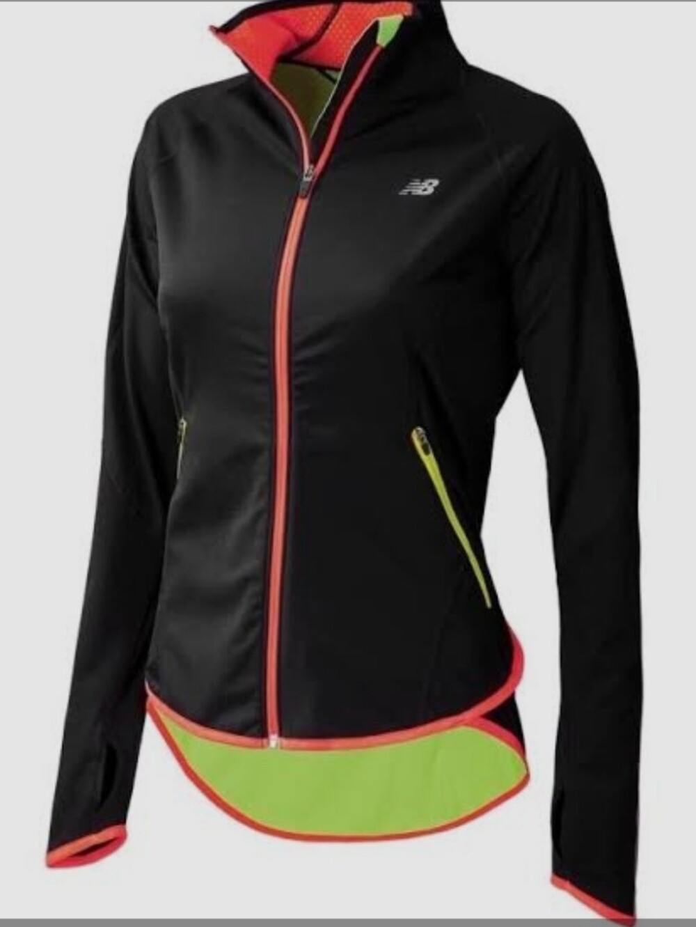 New Balance Ultra Black Running Jacket Velocity Water Resistant New Size Large